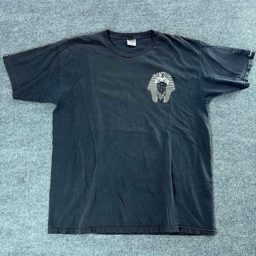 Crooks & Castles Mens Black King Tut Pharaoh Bandana Graphic T-Shirt Large
